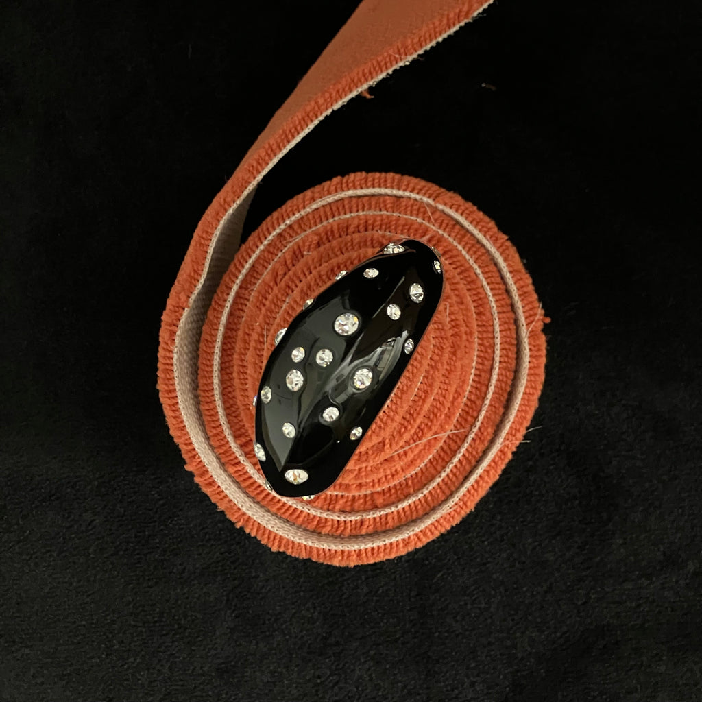 Bracelet en bakelite noir et strass, prototype de défilé